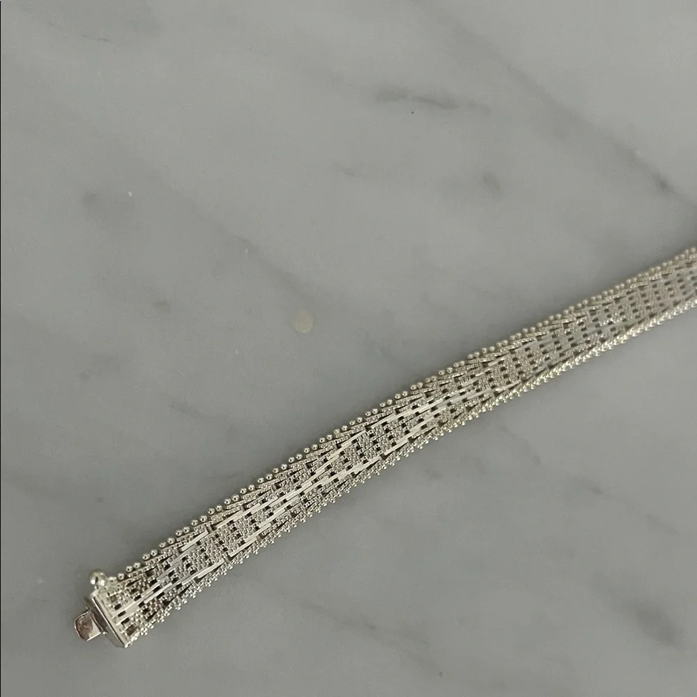 Vintage 1980s Sterling Silver Bracelet - Picture 6 of 12